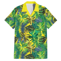Hawaii Summer Tropical Leaves Family Matching Off The Shoulder Long Sleeve Dress and Hawaiian Shirt - Polynesian Pride