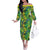 Hawaii Summer Tropical Leaves Family Matching Off The Shoulder Long Sleeve Dress and Hawaiian Shirt - Polynesian Pride