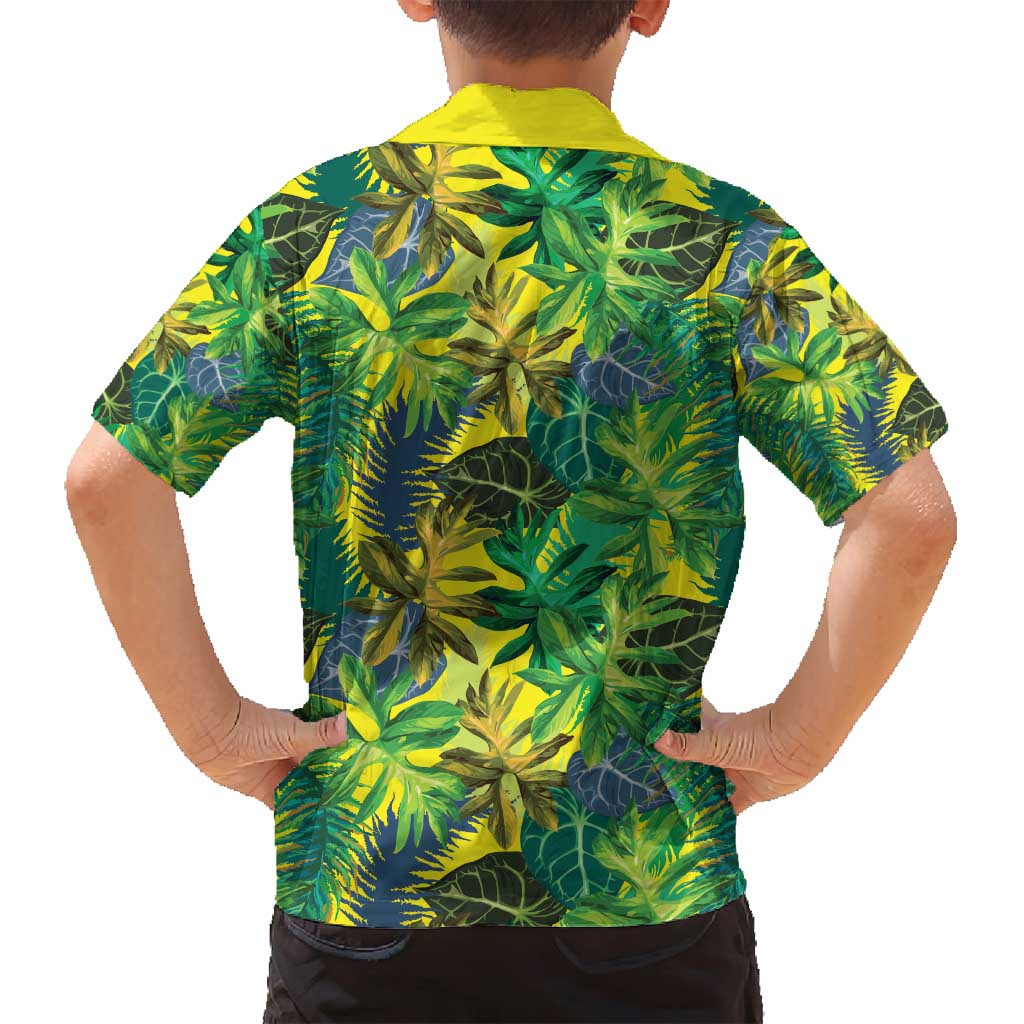 Hawaii Summer Tropical Leaves Family Matching Summer Maxi Dress and Hawaiian Shirt - Polynesian Pride