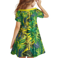 Hawaii Summer Tropical Leaves Family Matching Summer Maxi Dress and Hawaiian Shirt - Polynesian Pride