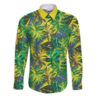 Hawaii Summer Tropical Leaves Family Matching Tank Maxi Dress and Hawaiian Shirt - Polynesian Pride