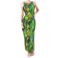 Hawaii Summer Tropical Leaves Family Matching Tank Maxi Dress and Hawaiian Shirt - Polynesian Pride