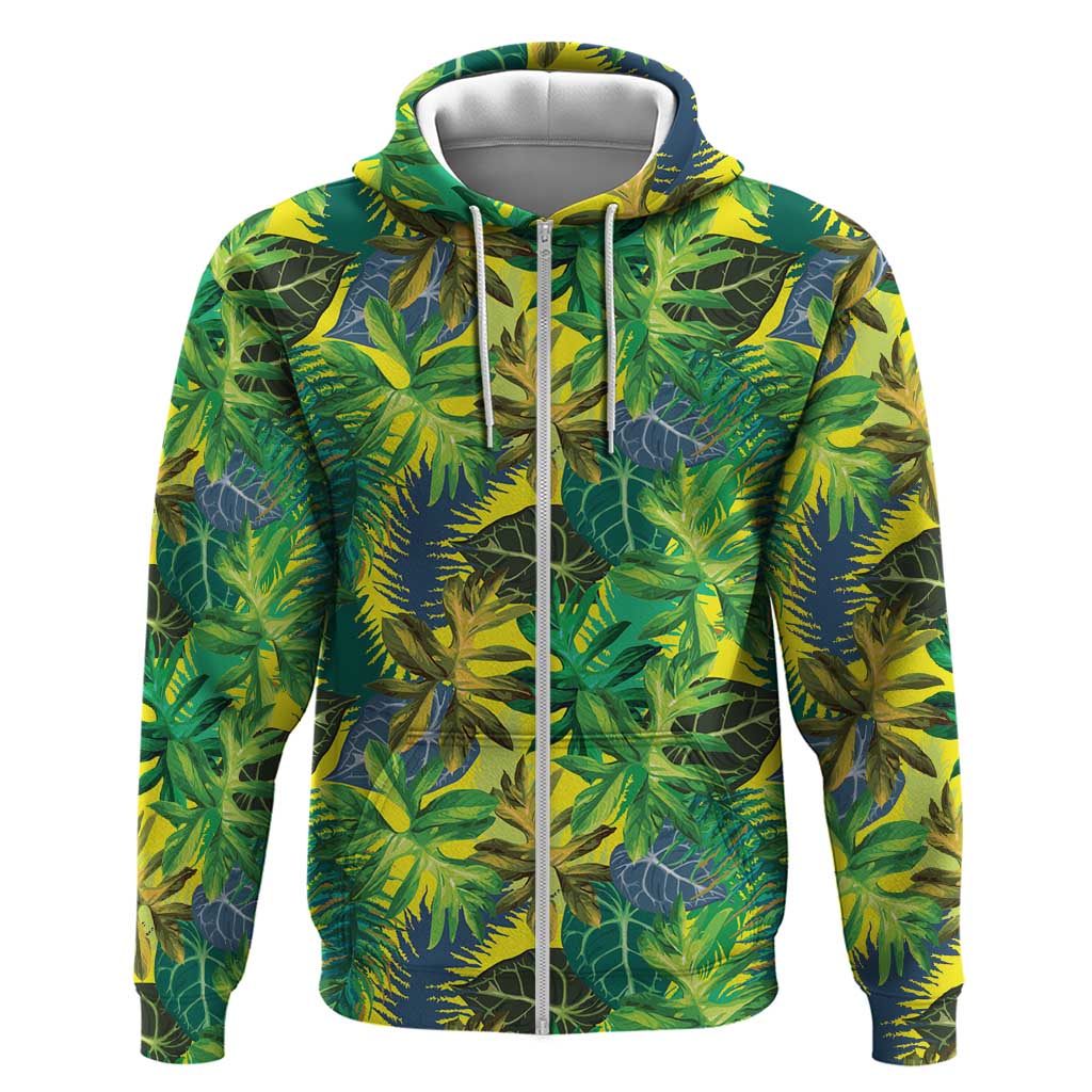 Hawaii Summer Tropical Leaves Hoodie - Polynesian Pride