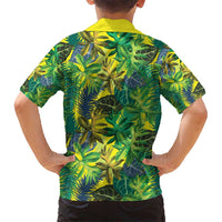 Hawaii Summer Tropical Leaves Kid Hawaiian Shirt - Polynesian Pride