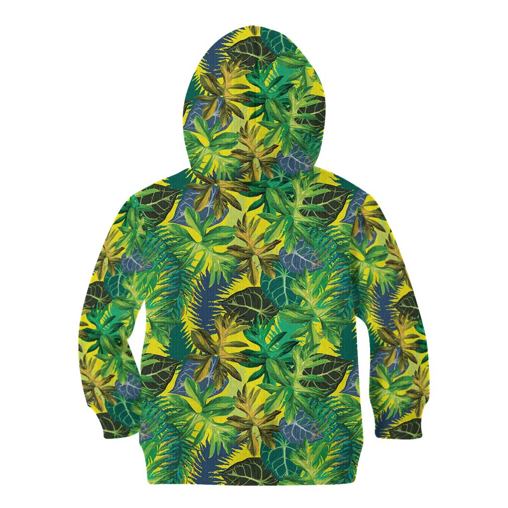 Hawaii Summer Tropical Leaves Kid Hoodie - Polynesian Pride