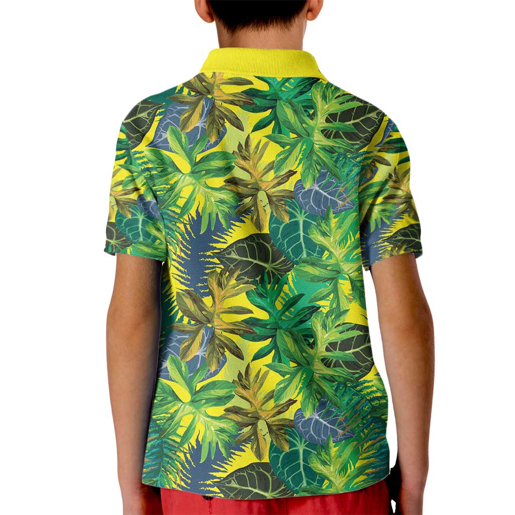 Hawaii Summer Tropical Leaves Kid Polo Shirt - Polynesian Pride