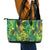 Hawaii Summer Tropical Leaves Leather Tote Bag - Polynesian Pride