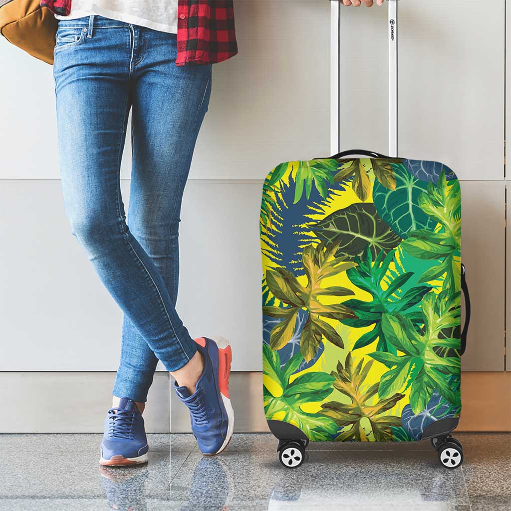 Hawaii Summer Tropical Leaves Luggage Cover - Polynesian Pride