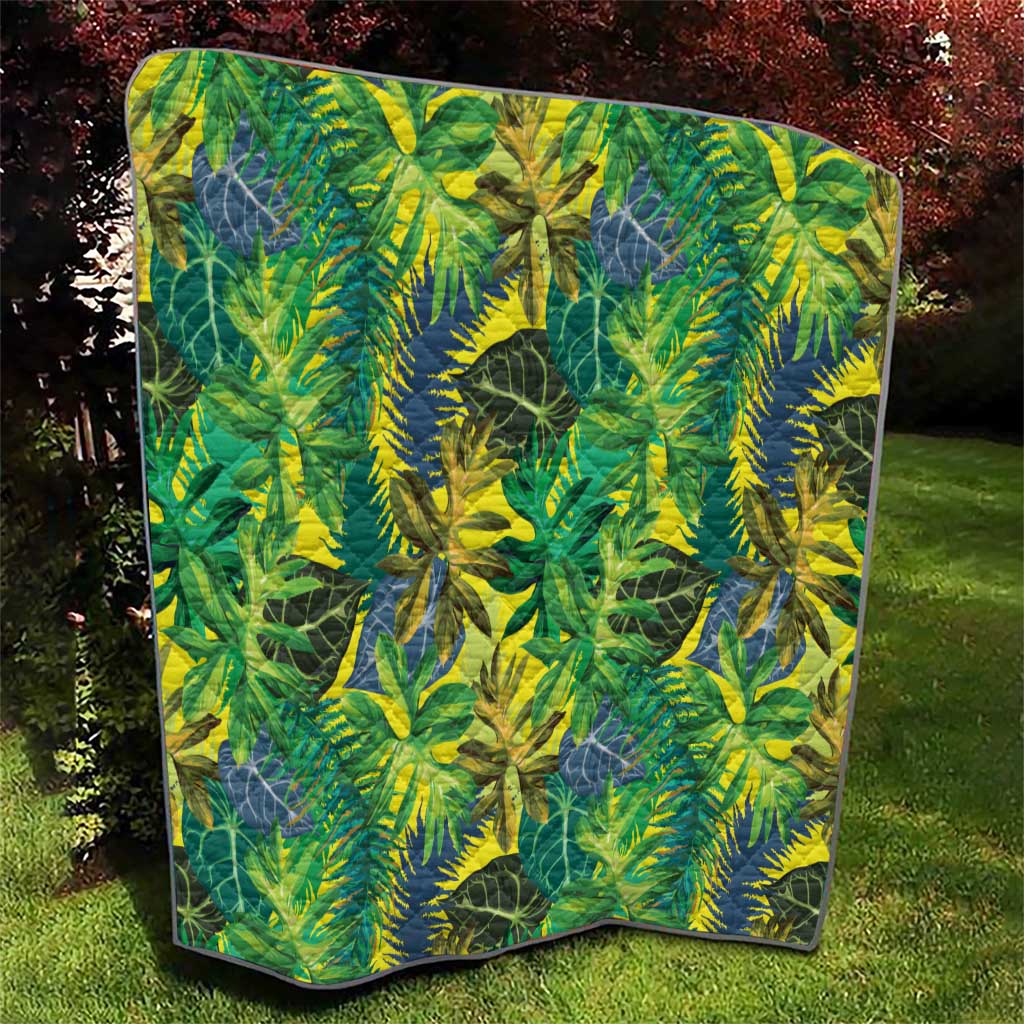 Hawaii Summer Tropical Leaves Quilt - Polynesian Pride