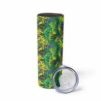 Hawaii Summer Tropical Leaves Skinny Tumbler - Polynesian Pride
