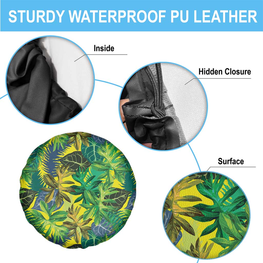 Hawaii Summer Tropical Leaves Spare Tire Cover - Polynesian Pride