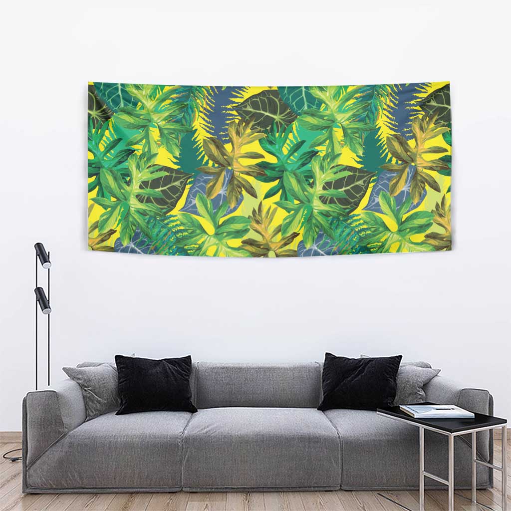 Hawaii Summer Tropical Leaves Tapestry - Polynesian Pride