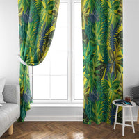 Hawaii Summer Tropical Leaves Window Curtain - Polynesian Pride