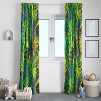 Hawaii Summer Tropical Leaves Window Curtain - Polynesian Pride