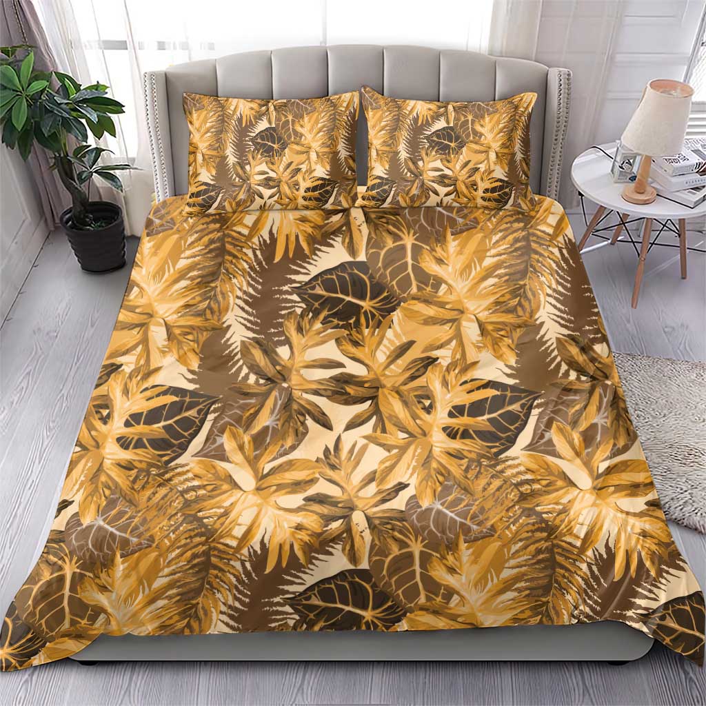 Hawaii Gold Tropical Leaves Bedding Set - Polynesian Pride