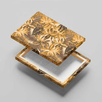 Hawaii Gold Tropical Leaves Canvas Wall Art - Polynesian Pride