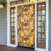 Hawaii Gold Tropical Leaves Door Cover - Polynesian Pride