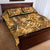Hawaii Gold Tropical Leaves Quilt Bed Set - Polynesian Pride