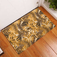 Hawaii Gold Tropical Leaves Rubber Doormat - Polynesian Pride
