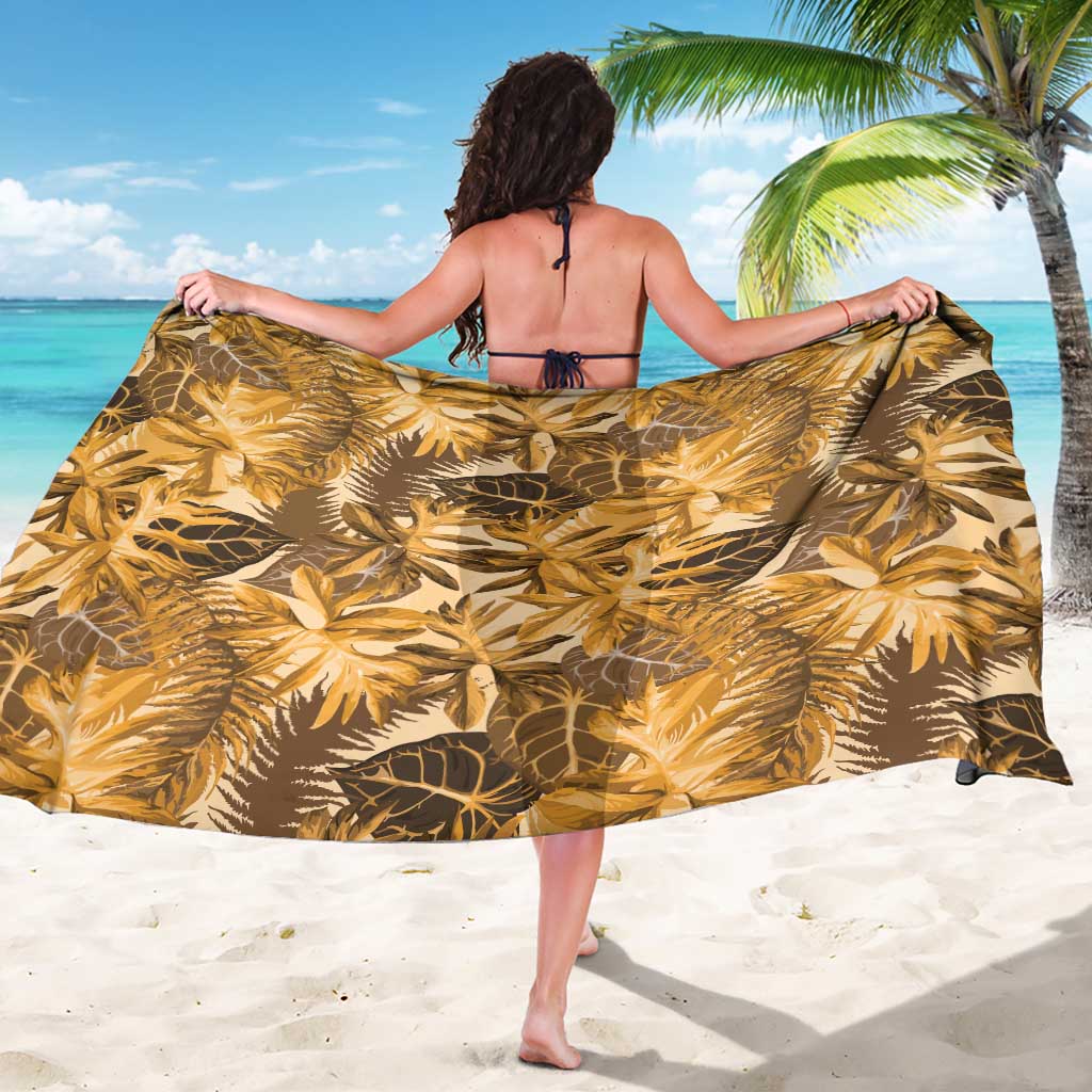 Hawaii Gold Tropical Leaves Sarong - Polynesian Pride