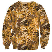 Hawaii Gold Tropical Leaves Sweatshirt - Polynesian Pride