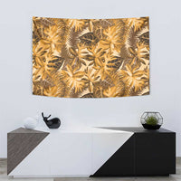 Hawaii Gold Tropical Leaves Tapestry - Polynesian Pride