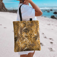 Hawaii Gold Tropical Leaves Tote Bag - Polynesian Pride
