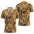 Hawaii Gold Tropical Leaves Zipper Polo Shirt - Polynesian Pride