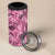 Hawaii Pink Tropical Leaves 4 in 1 Can Cooler Tumbler - Polynesian Pride