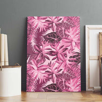 Hawaii Pink Tropical Leaves Canvas Wall Art - Polynesian Pride