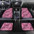 Hawaii Pink Tropical Leaves Car Mats - Polynesian Pride