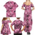 Hawaii Pink Tropical Leaves Family Matching Summer Maxi Dress and Hawaiian Shirt - Polynesian Pride