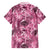 Hawaii Pink Tropical Leaves Family Matching Summer Maxi Dress and Hawaiian Shirt - Polynesian Pride