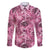 Hawaii Pink Tropical Leaves Family Matching Summer Maxi Dress and Hawaiian Shirt - Polynesian Pride