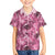 Hawaii Pink Tropical Leaves Family Matching Summer Maxi Dress and Hawaiian Shirt - Polynesian Pride