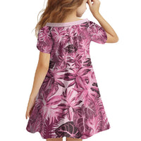 Hawaii Pink Tropical Leaves Family Matching Tank Maxi Dress and Hawaiian Shirt - Polynesian Pride