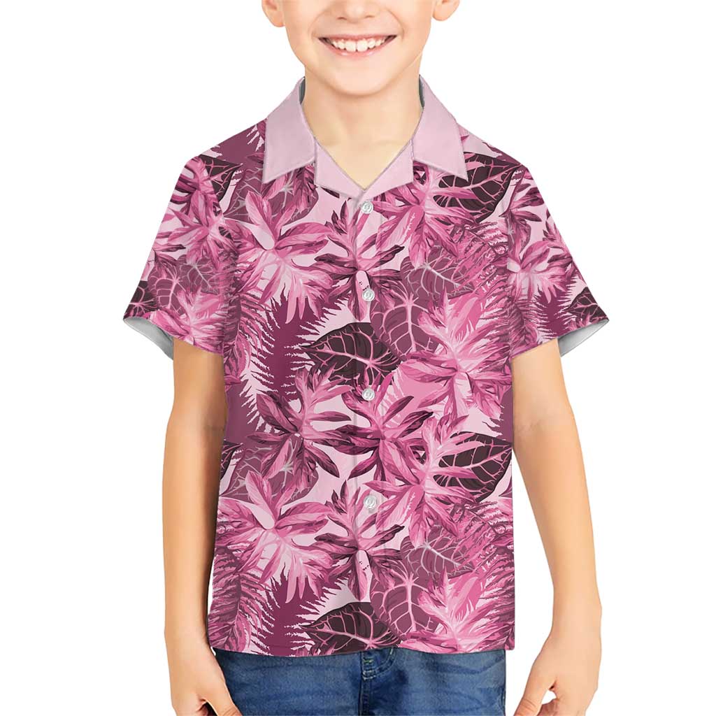 Hawaii Pink Tropical Leaves Hawaiian Shirt - Polynesian Pride