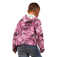 Hawaii Pink Tropical Leaves Kid Hoodie - Polynesian Pride