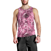 Hawaii Pink Tropical Leaves Men Tank Top - Polynesian Pride