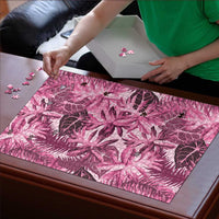 Hawaii Pink Tropical Leaves Puzzle - Polynesian Pride