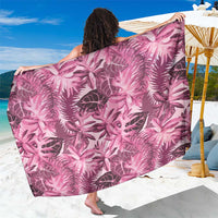 Hawaii Pink Tropical Leaves Sarong - Polynesian Pride