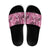 Hawaii Pink Tropical Leaves Slide Sandals - Polynesian Pride