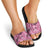 Hawaii Pink Tropical Leaves Slide Sandals - Polynesian Pride