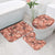 Hawaii Red Brown Tropical Leaves Bathroom Set - Polynesian Pride