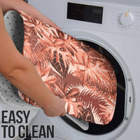 Hawaii Red Brown Tropical Leaves Bathroom Set - Polynesian Pride