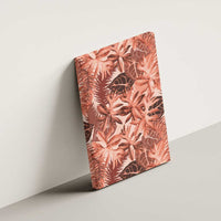 Hawaii Red Brown Tropical Leaves Canvas Wall Art - Polynesian Pride