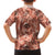 Hawaii Red Brown Tropical Leaves Family Matching Summer Maxi Dress and Hawaiian Shirt - Polynesian Pride