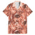 Hawaii Red Brown Tropical Leaves Family Matching Summer Maxi Dress and Hawaiian Shirt - Polynesian Pride