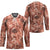 Hawaii Red Brown Tropical Leaves Hockey Jersey - Polynesian Pride