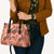 Hawaii Red Brown Tropical Leaves Leather Bag - Polynesian Pride